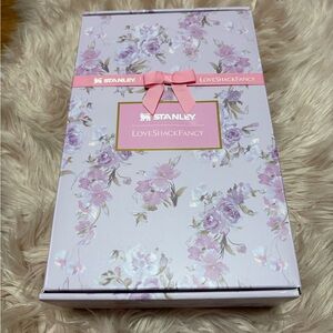 Stanley X LoveShackFancy Happy Thoughts Purple Tumbler BRAND NEW in original box